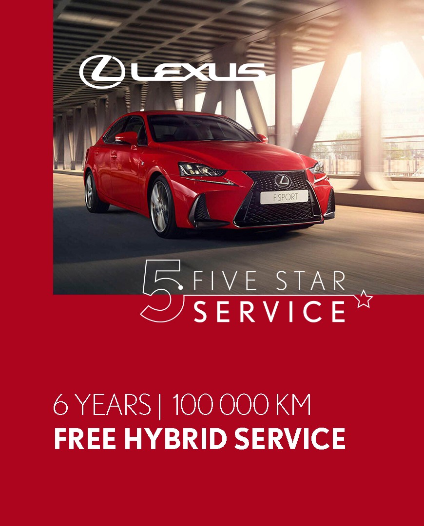Lexus 6 Years | 100 000 km Free Hybrid Service