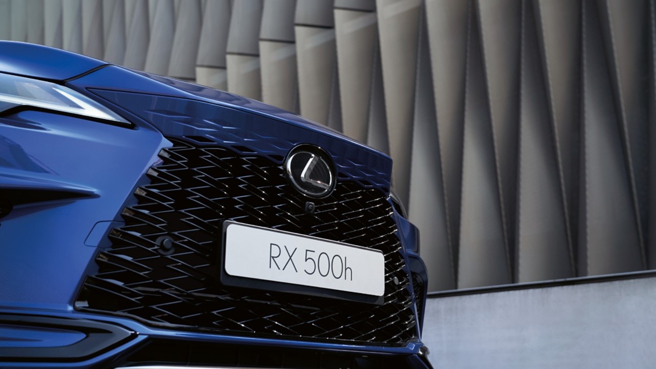 Close-up of the Lexus RX number plate