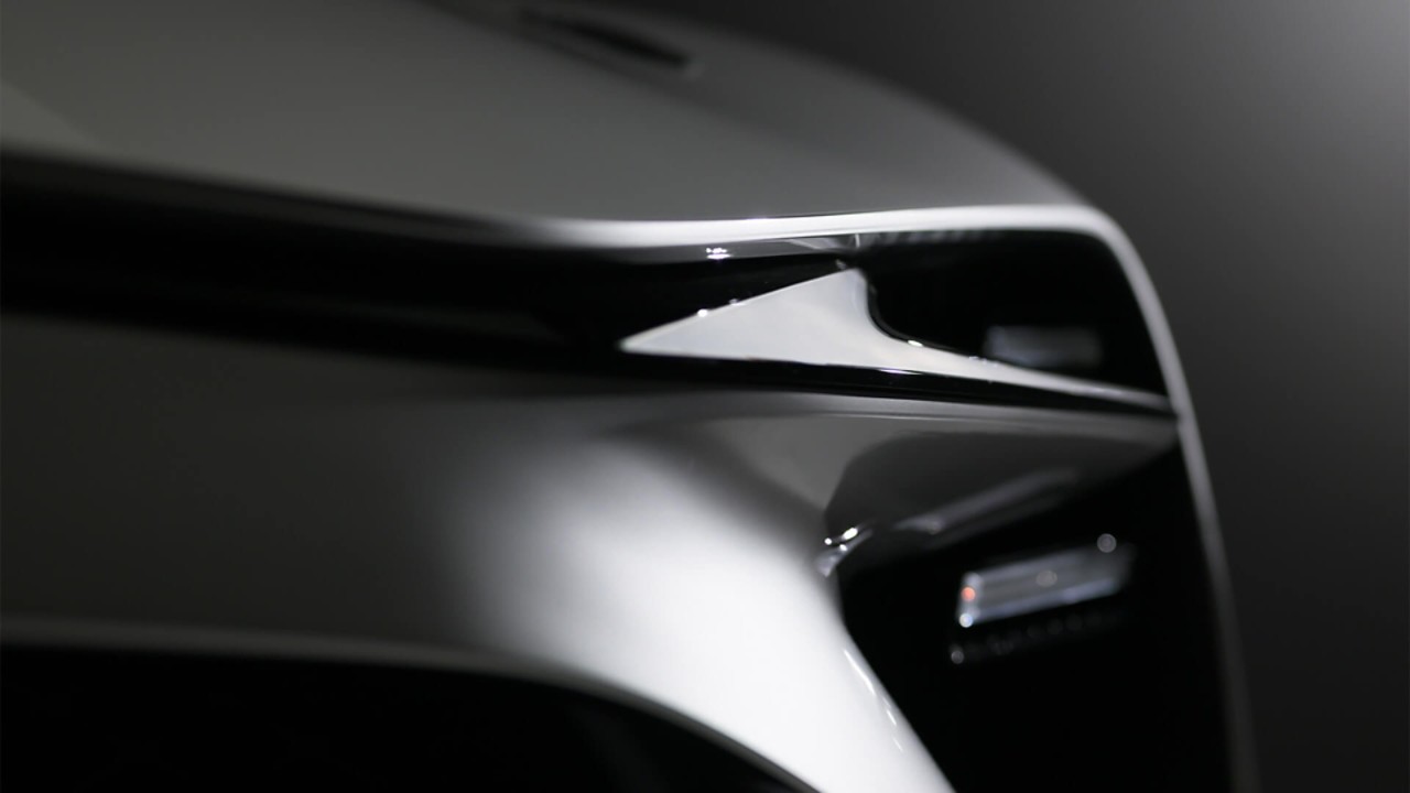 Close-up of the Lexus Electrified Sport Concept headlight